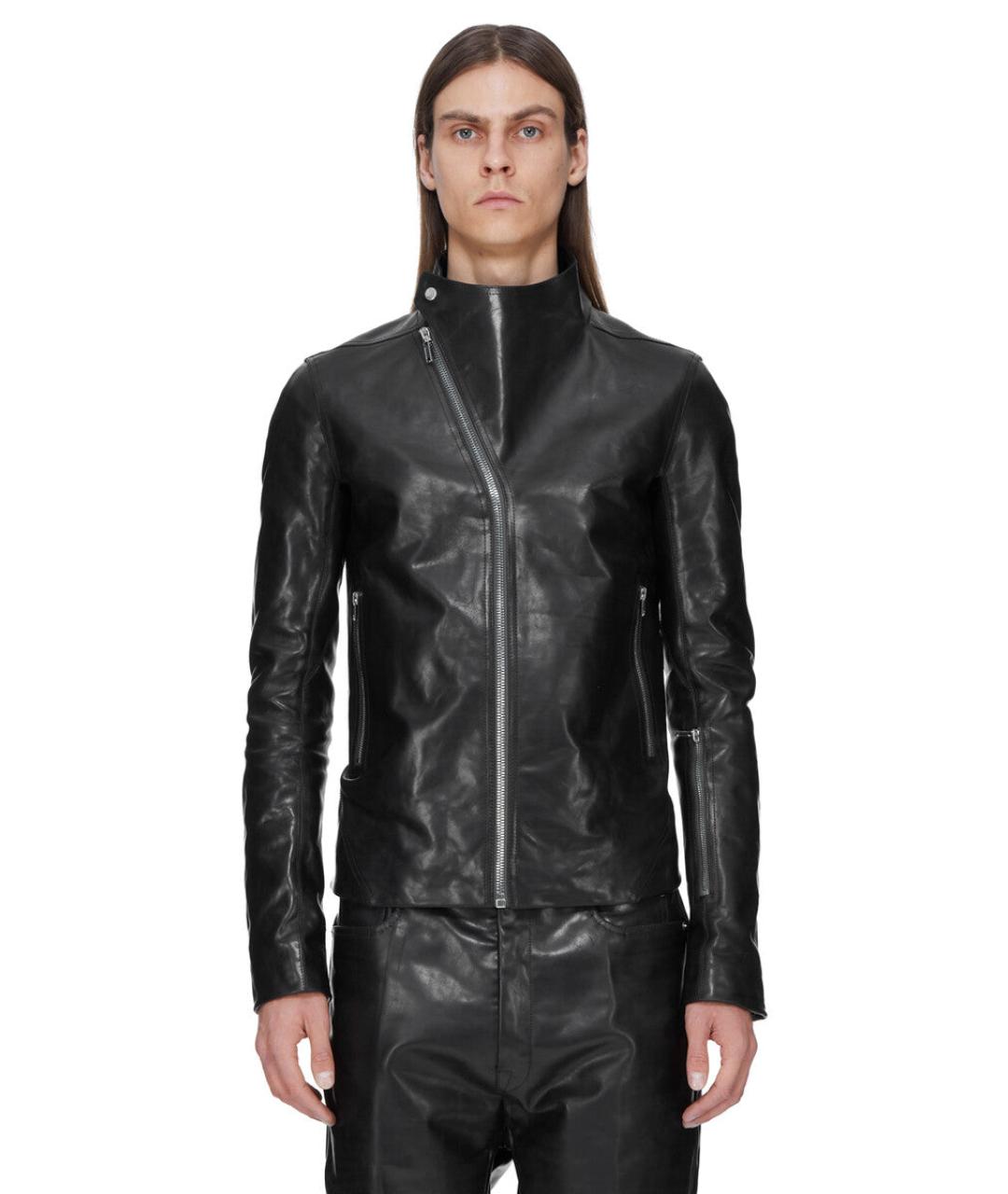 RICK OWENS Черная кожаная куртка, фото 1