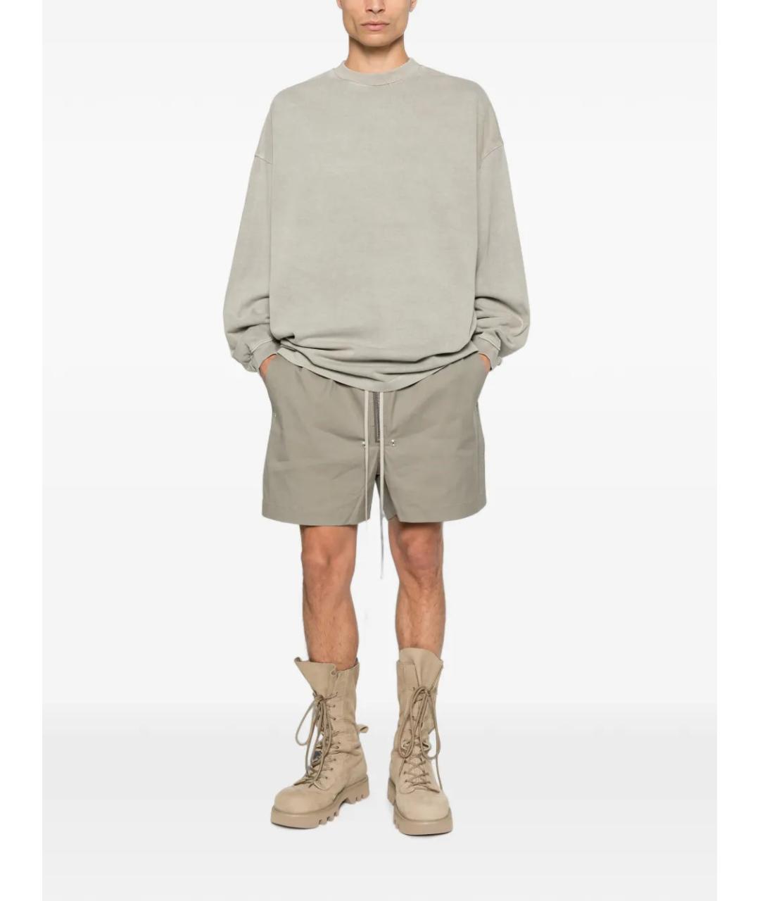 RICK OWENS Зеленые хлопковые шорты, фото 2