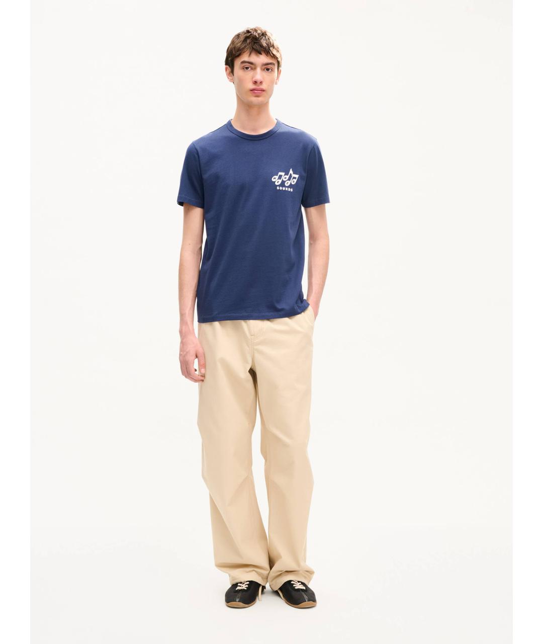 KENZO Синяя хлопковая футболка, фото 4