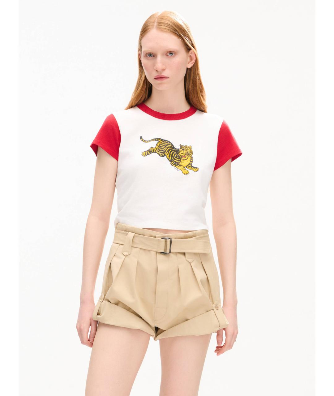 KENZO Белая хлопковая футболка, фото 2