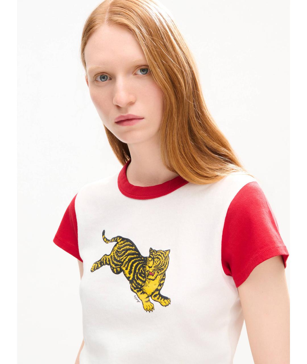 KENZO Белая хлопковая футболка, фото 5