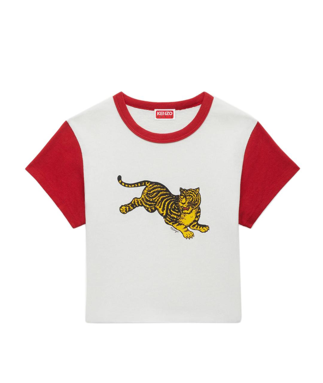 KENZO Белая хлопковая футболка, фото 1