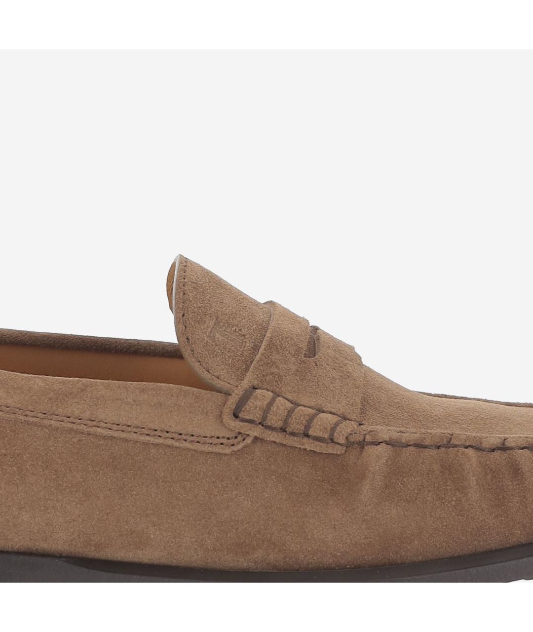 TOD'S Коричневые замшевые лоферы, фото 5