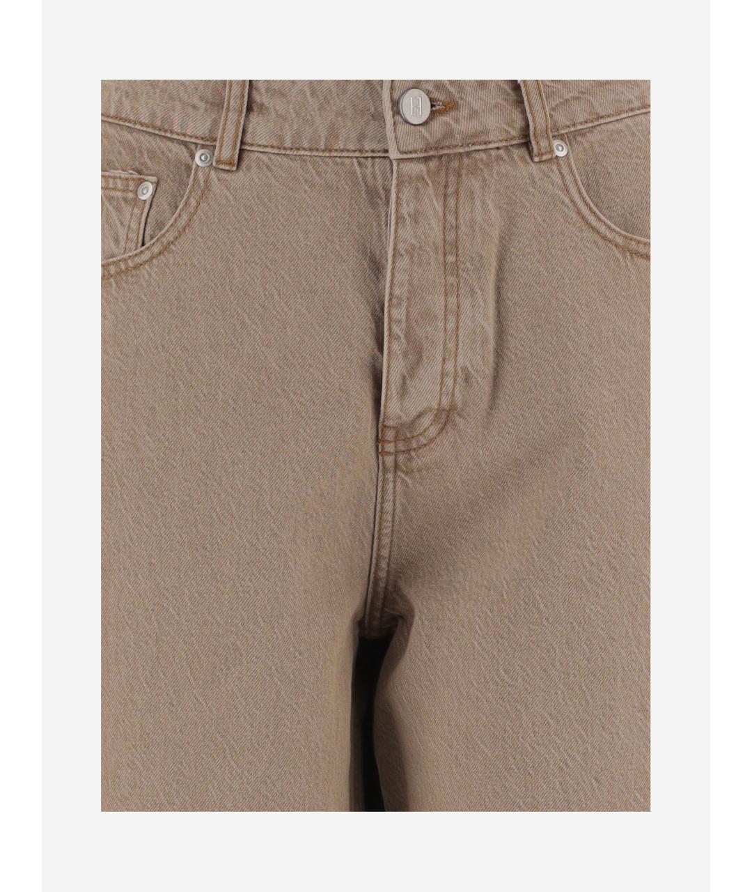 BY MALENE BIRGER Бежевые хлопковые прямые джинсы, фото 3