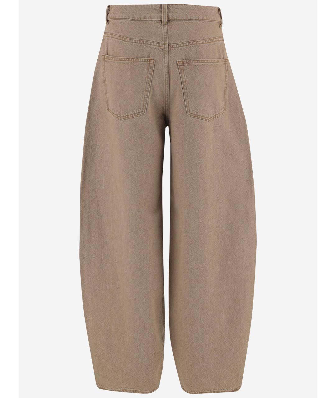 BY MALENE BIRGER Бежевые хлопковые прямые джинсы, фото 2