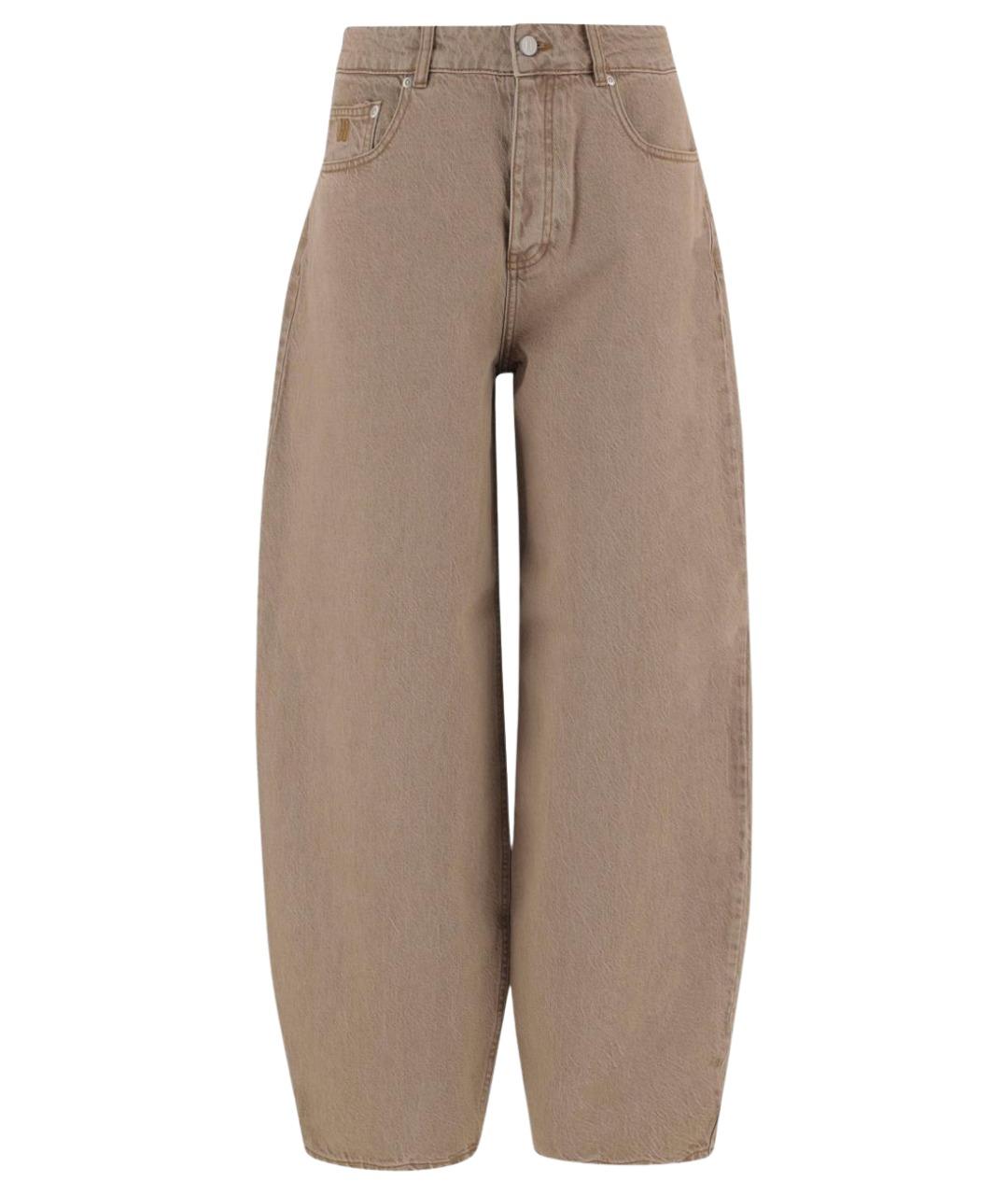 BY MALENE BIRGER Бежевые хлопковые прямые джинсы, фото 1