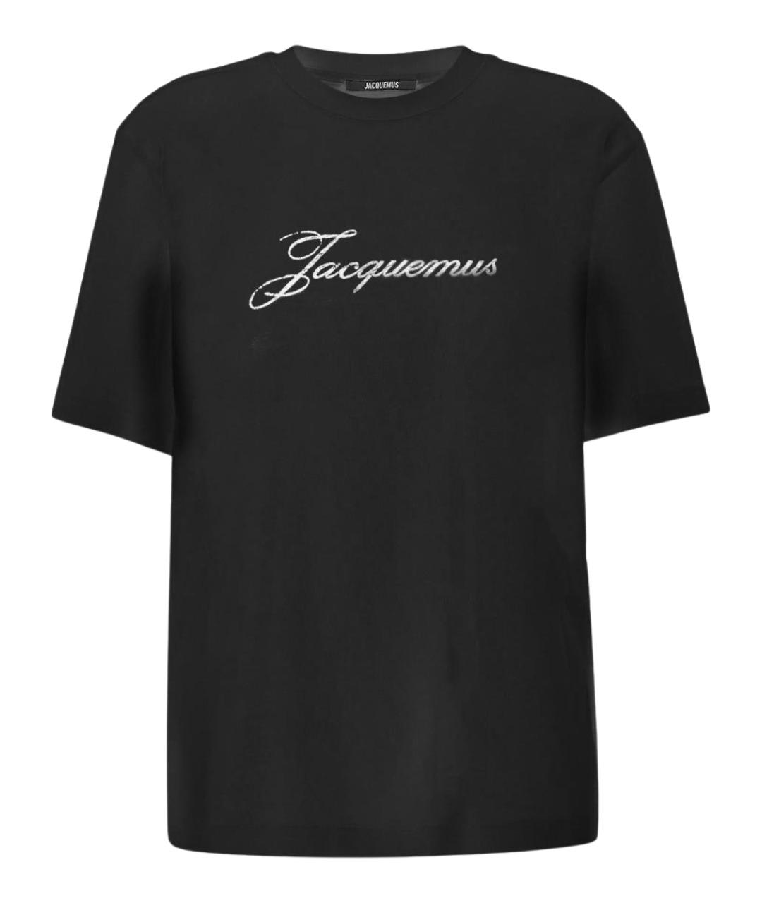 JACQUEMUS Черная хлопковая футболка, фото 1