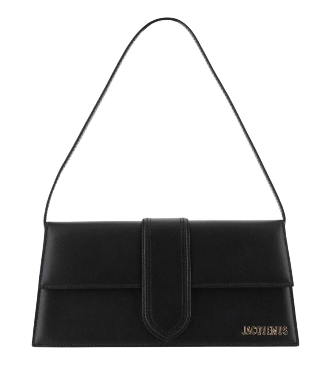 JACQUEMUS Черная кожаная сумка через плечо, фото 1