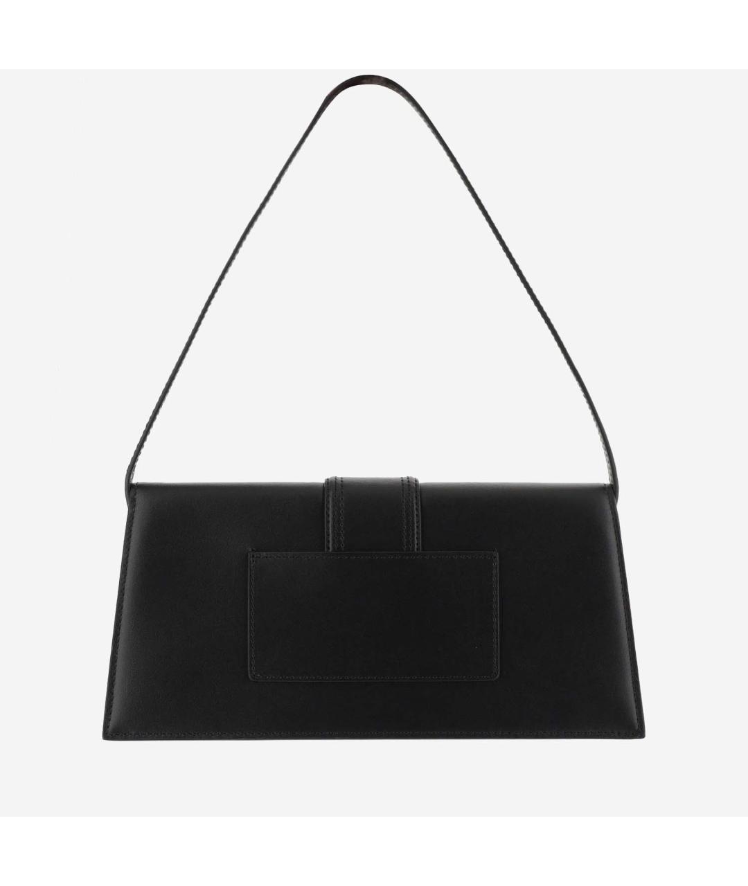 JACQUEMUS Черная кожаная сумка через плечо, фото 3