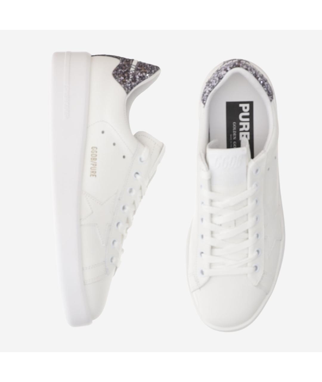 GOLDEN GOOSE Белые кожаные кеды, фото 2