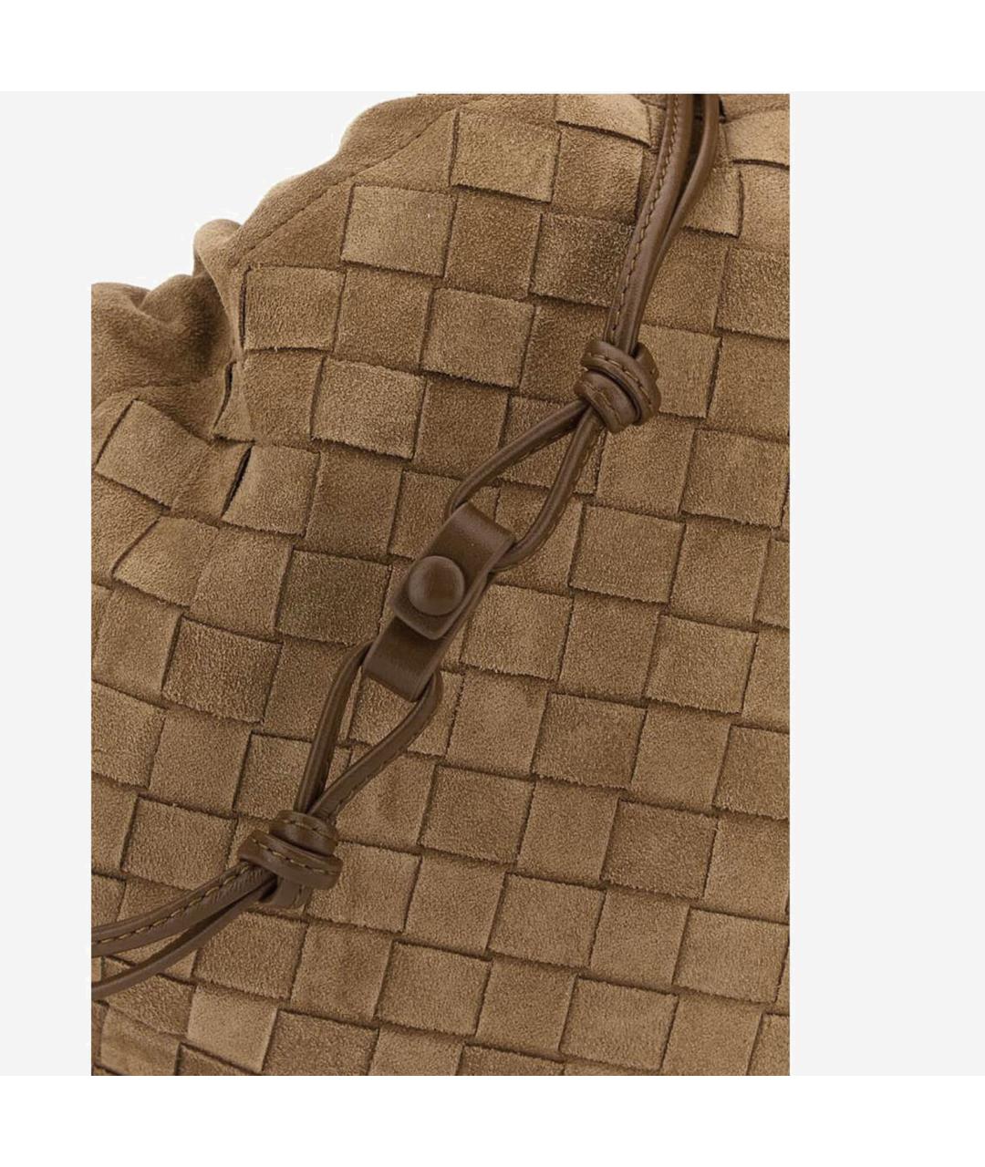BOTTEGA VENETA Коричневая замшевая сумка через плечо, фото 4