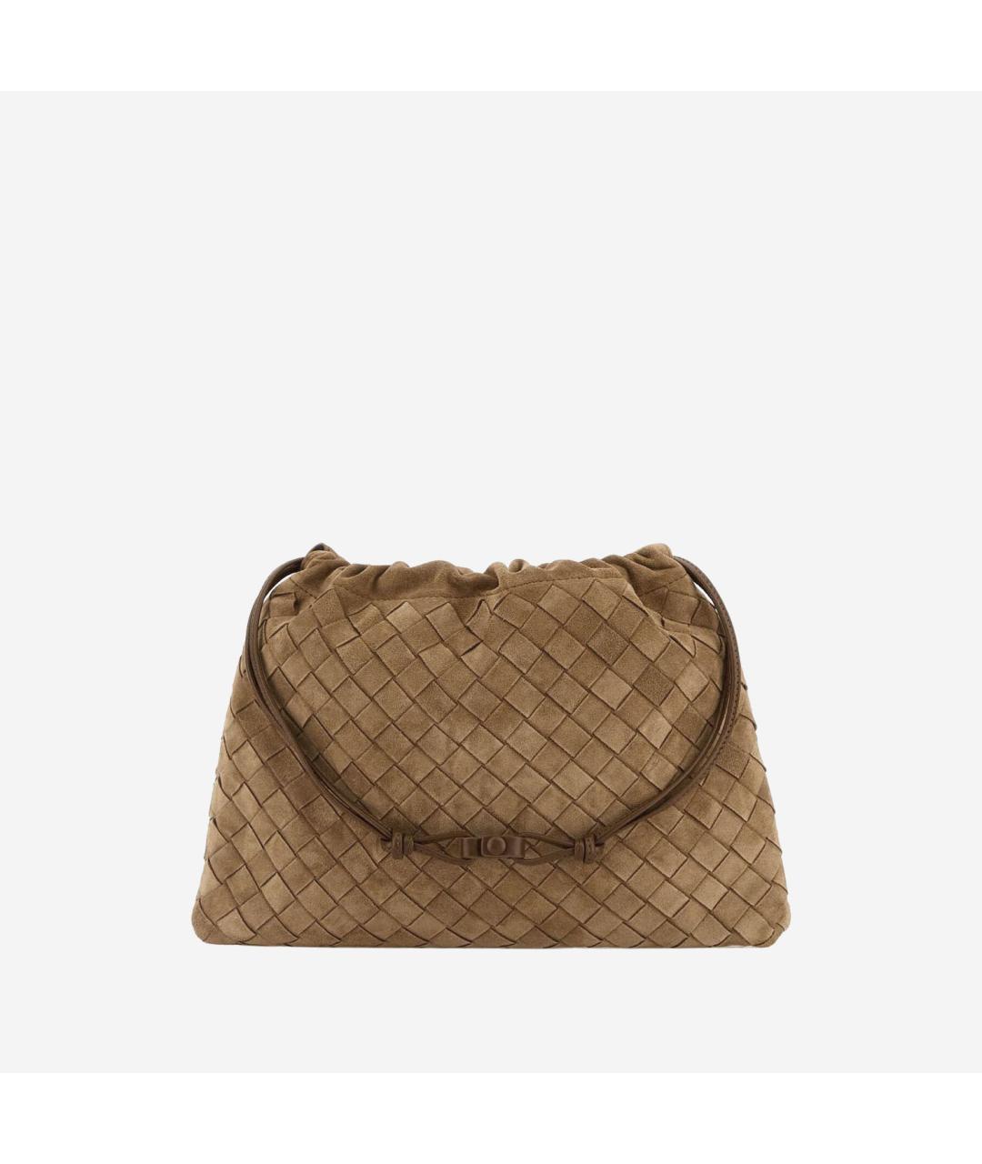BOTTEGA VENETA Коричневая замшевая сумка через плечо, фото 5