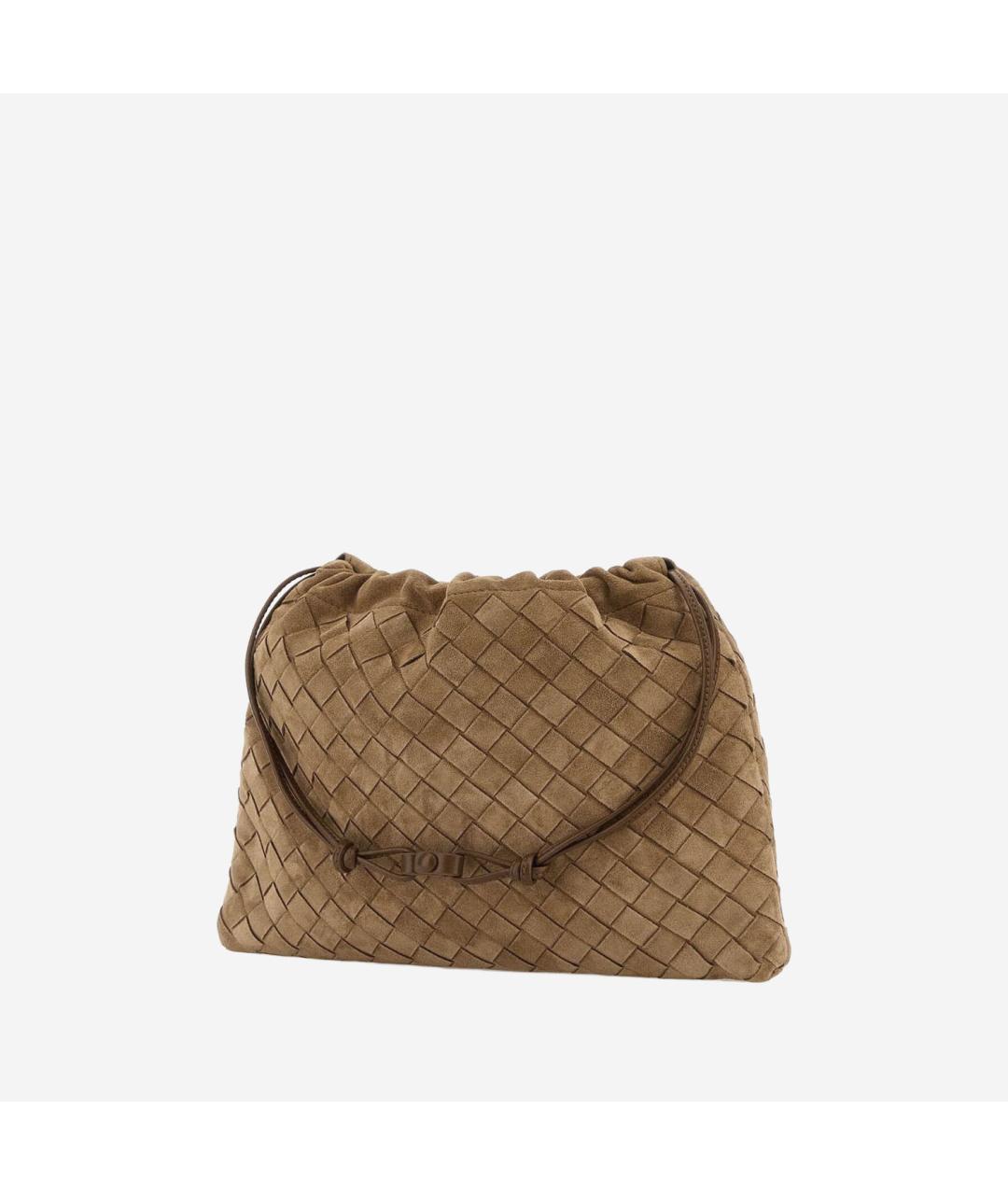 BOTTEGA VENETA Коричневая замшевая сумка через плечо, фото 2
