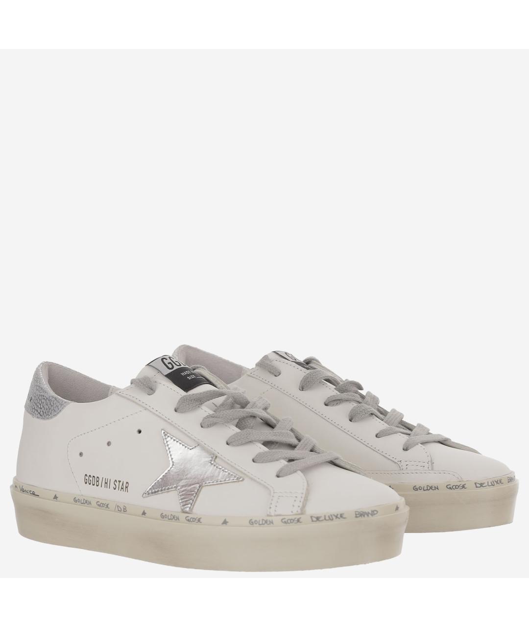 GOLDEN GOOSE Белые кожаные кеды, фото 3