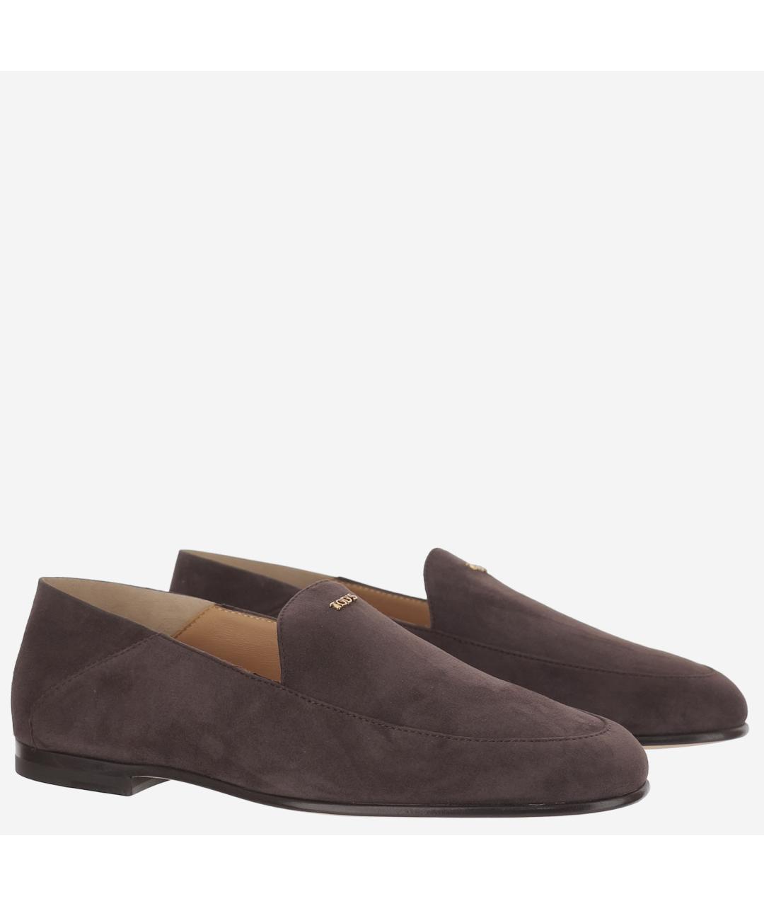 TOD'S Коричневые замшевые лоферы, фото 3