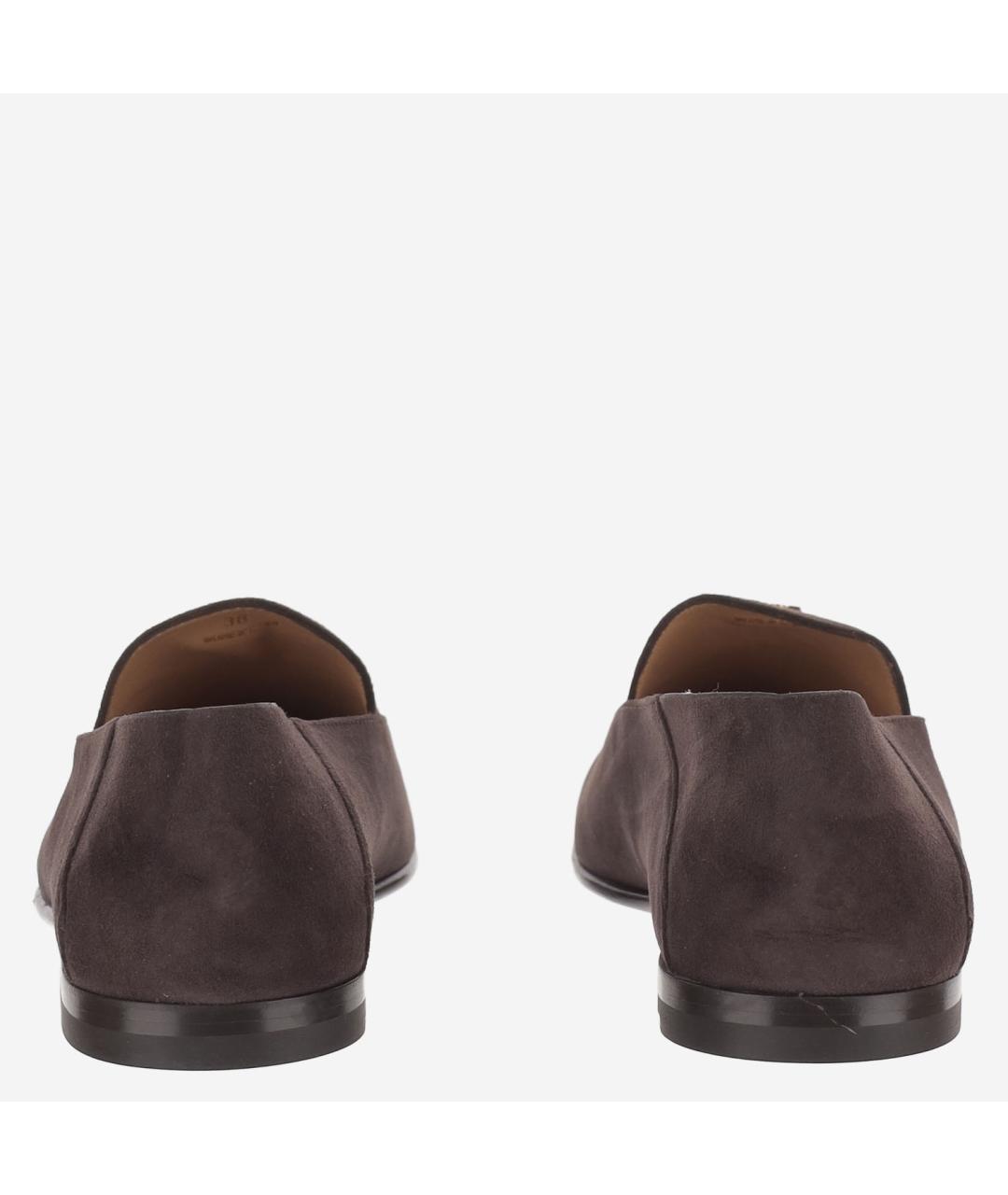 TOD'S Коричневые замшевые лоферы, фото 4