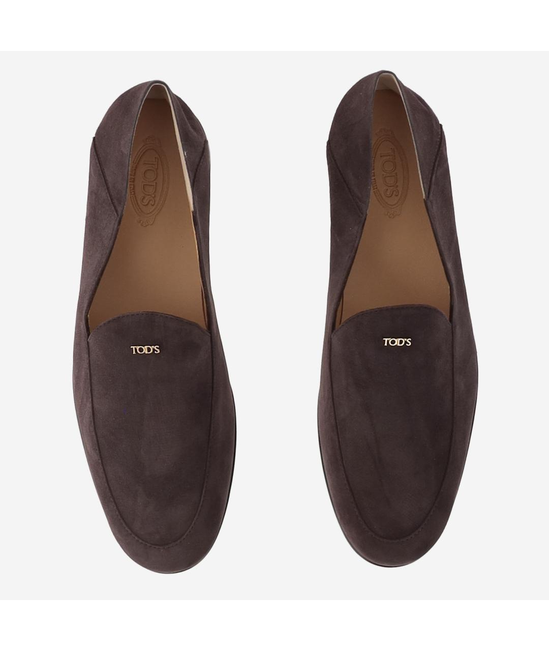TOD'S Коричневые замшевые лоферы, фото 2