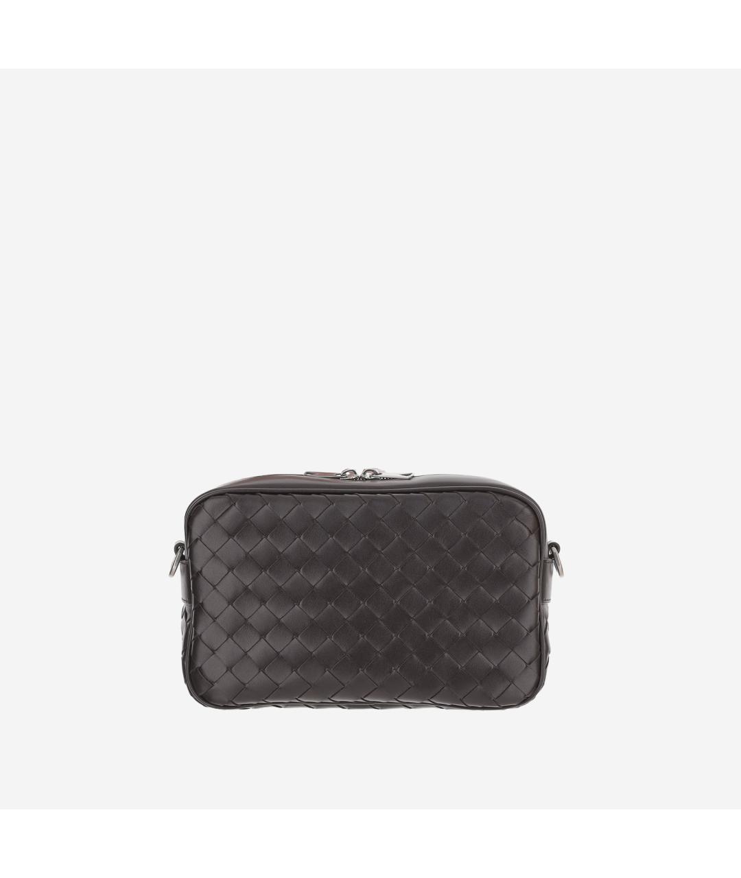 BOTTEGA VENETA Коричневая кожаная сумка на плечо, фото 3