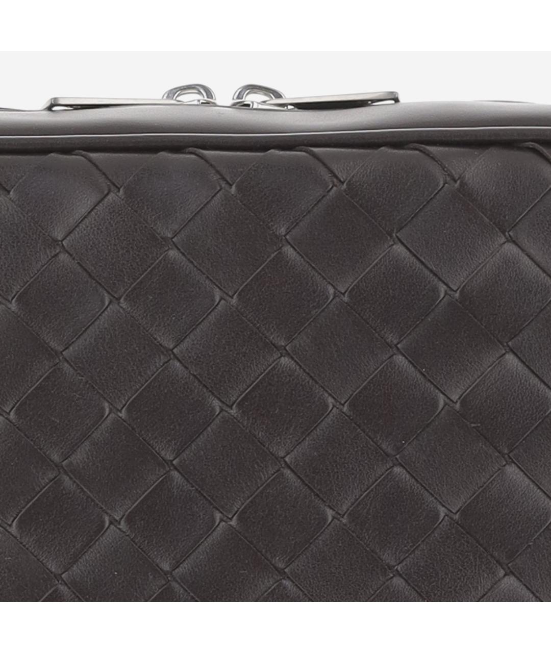BOTTEGA VENETA Коричневая кожаная сумка на плечо, фото 5