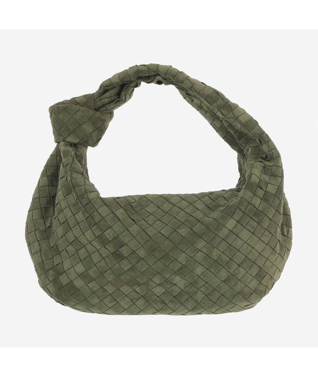 BOTTEGA VENETA Зеленая замшевая сумка через плечо, фото 5