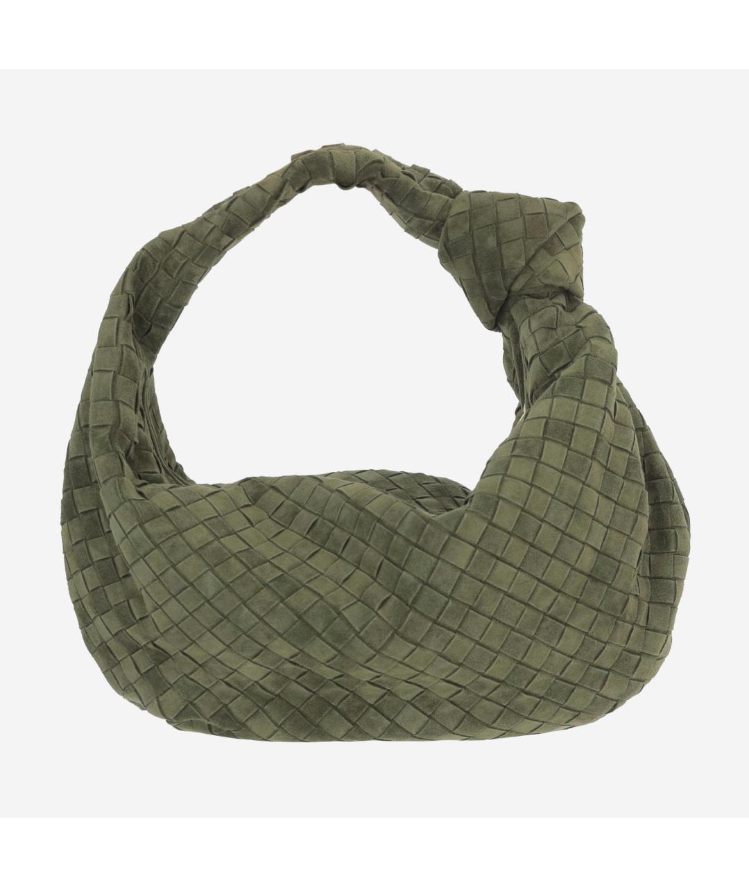 BOTTEGA VENETA Зеленая замшевая сумка через плечо, фото 3