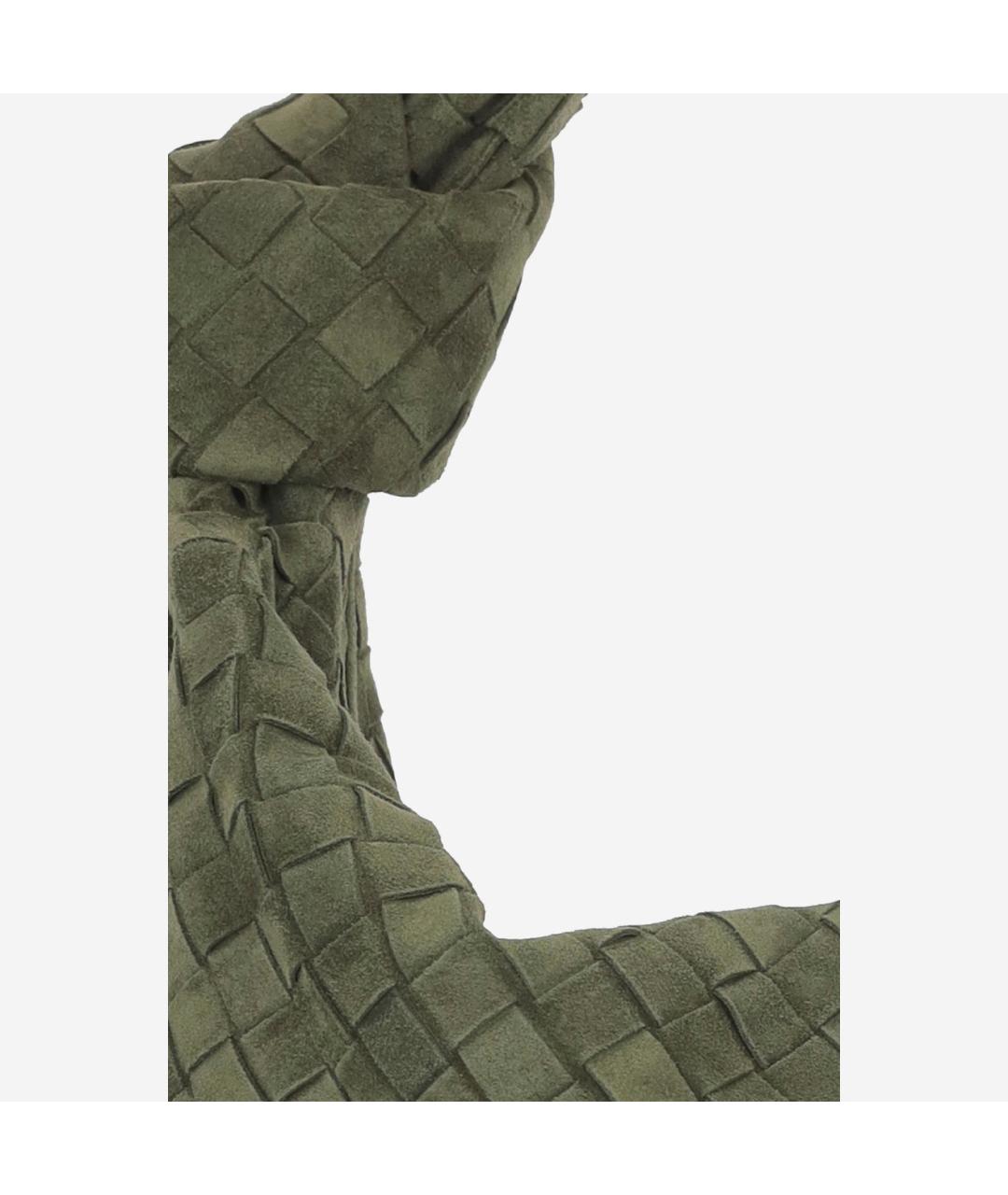 BOTTEGA VENETA Зеленая замшевая сумка через плечо, фото 4