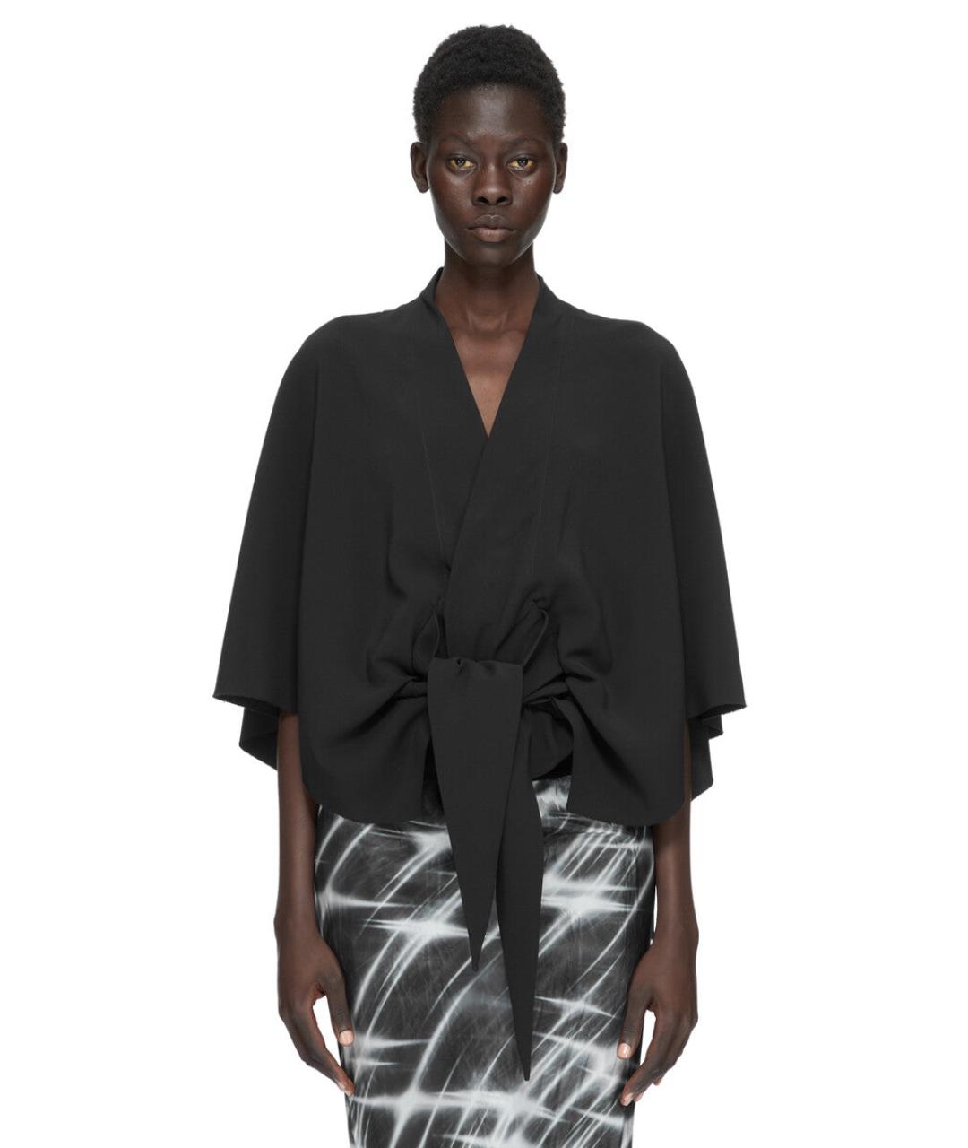 RICK OWENS Черная вискозная рубашка, фото 1