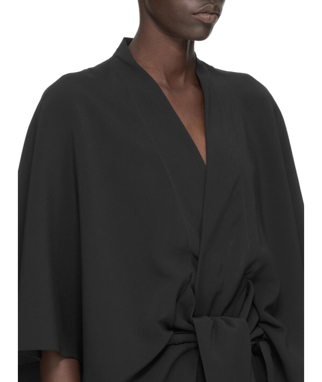 RICK OWENS Черная вискозная рубашка, фото 4