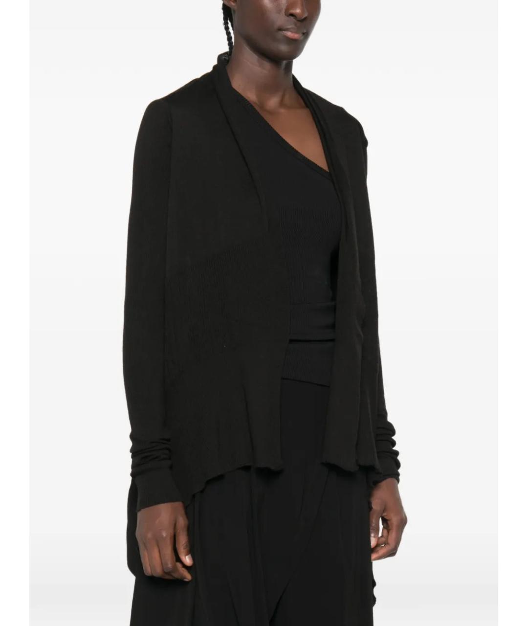 RICK OWENS Черный шерстяной кардиган, фото 3
