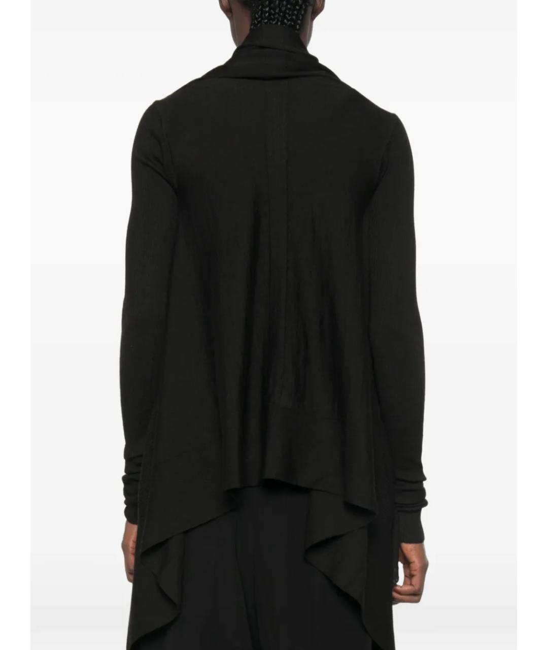 RICK OWENS Черный шерстяной кардиган, фото 4
