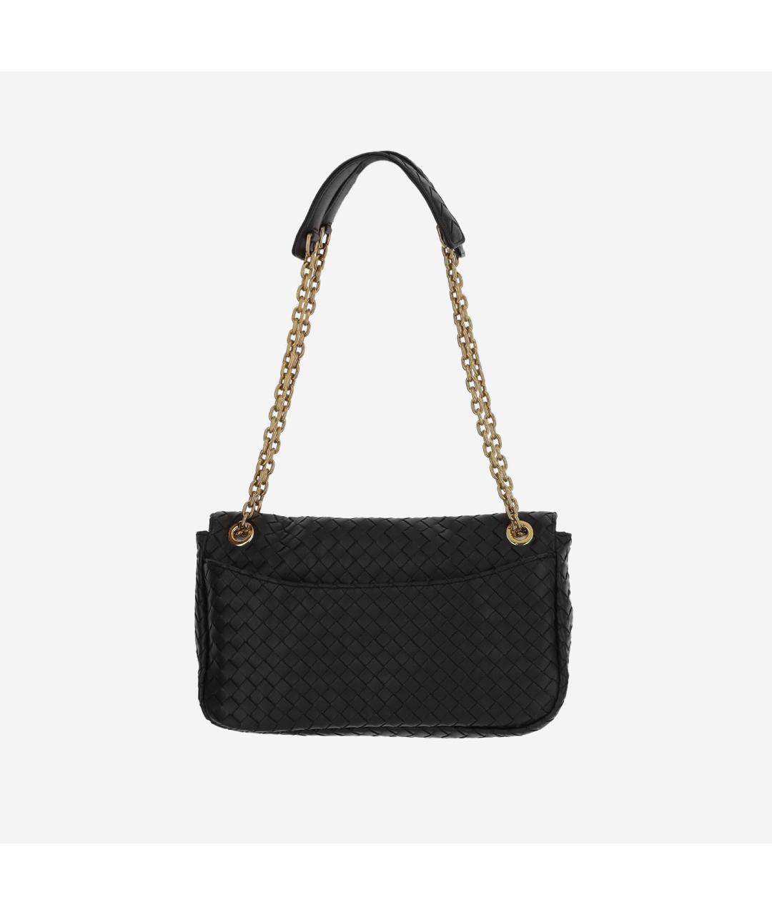 BOTTEGA VENETA Черная кожаная сумка через плечо, фото 3