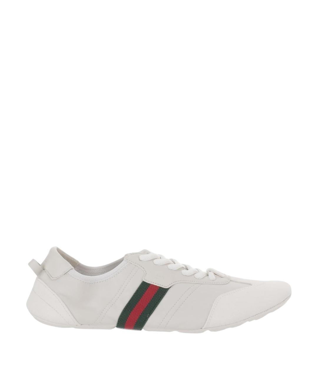 GUCCI Белые замшевые кроссовки, фото 1
