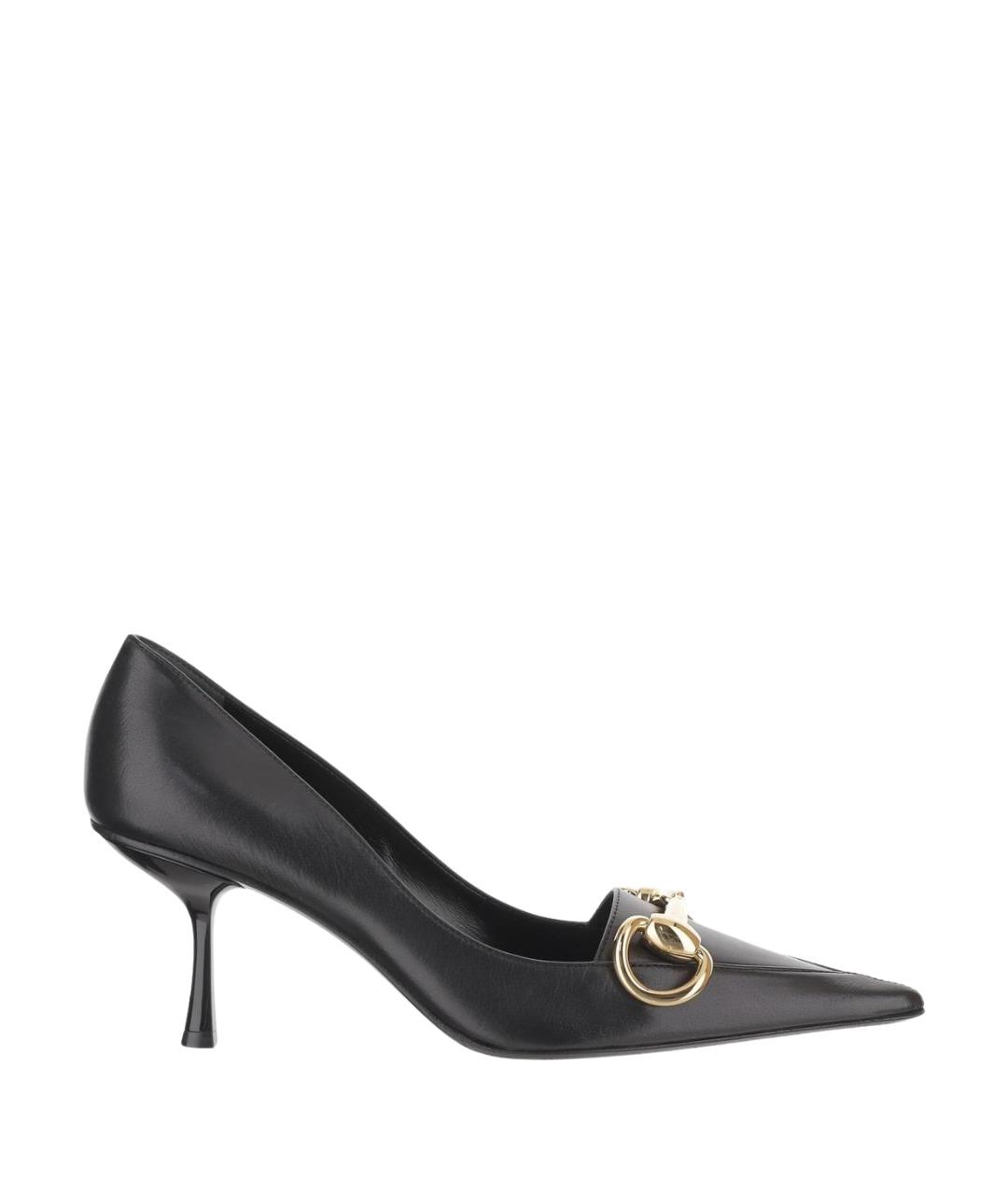 GUCCI Черные кожаные туфли, фото 1