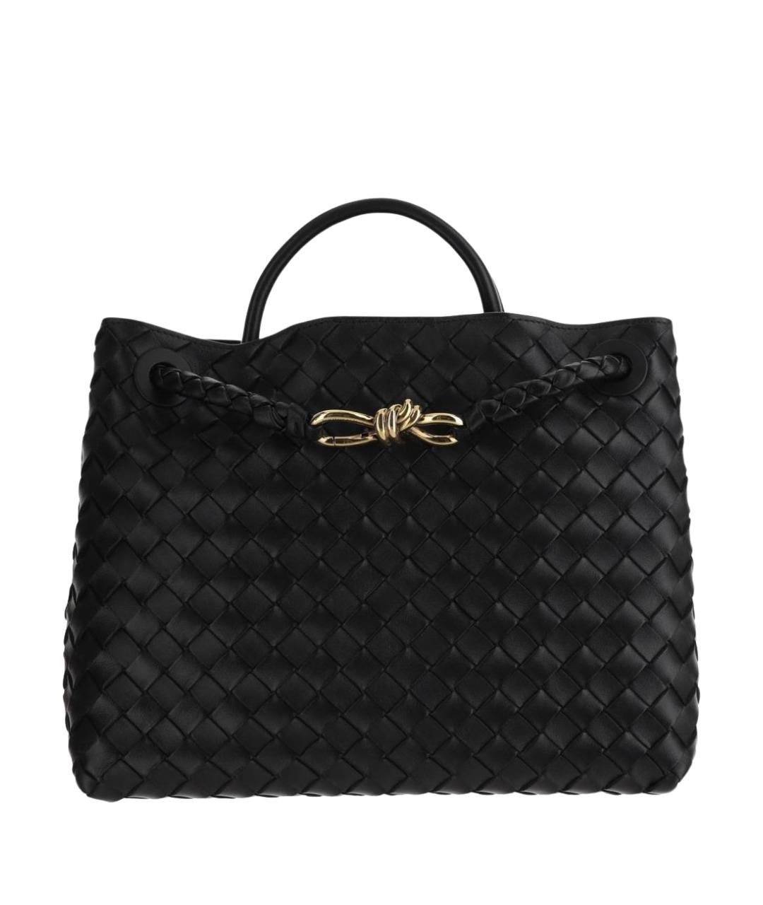 BOTTEGA VENETA Черная кожаная сумка тоут, фото 1