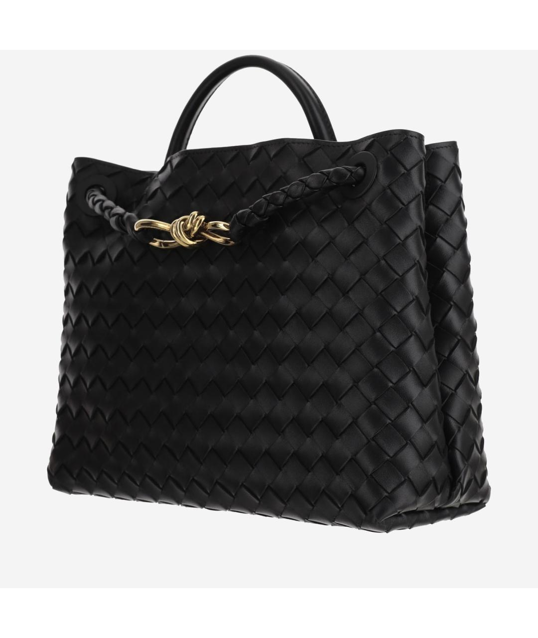 BOTTEGA VENETA Черная кожаная сумка тоут, фото 2