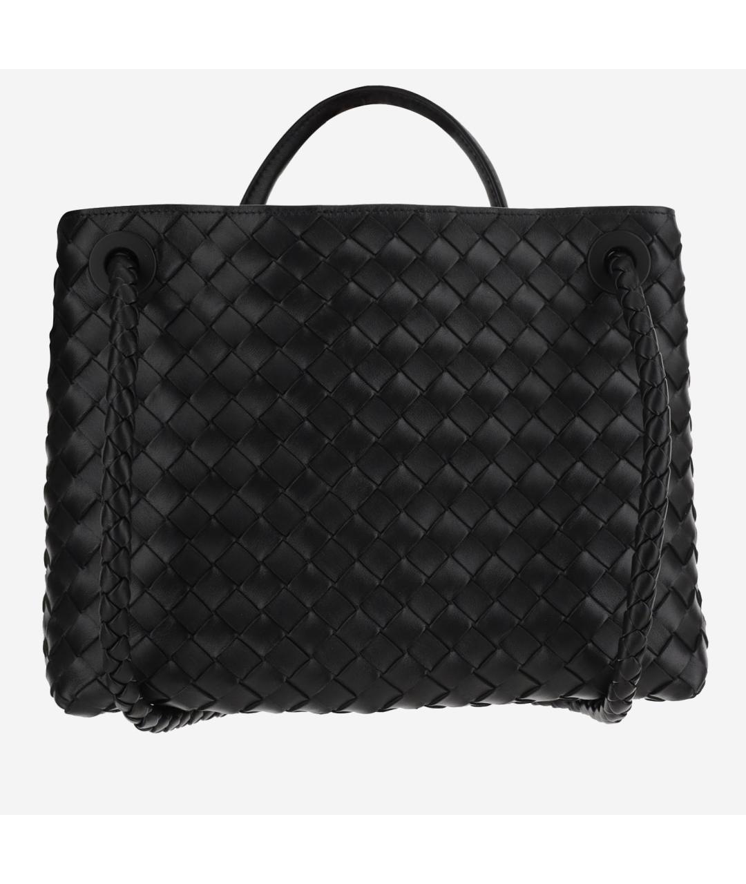 BOTTEGA VENETA Черная кожаная сумка тоут, фото 3