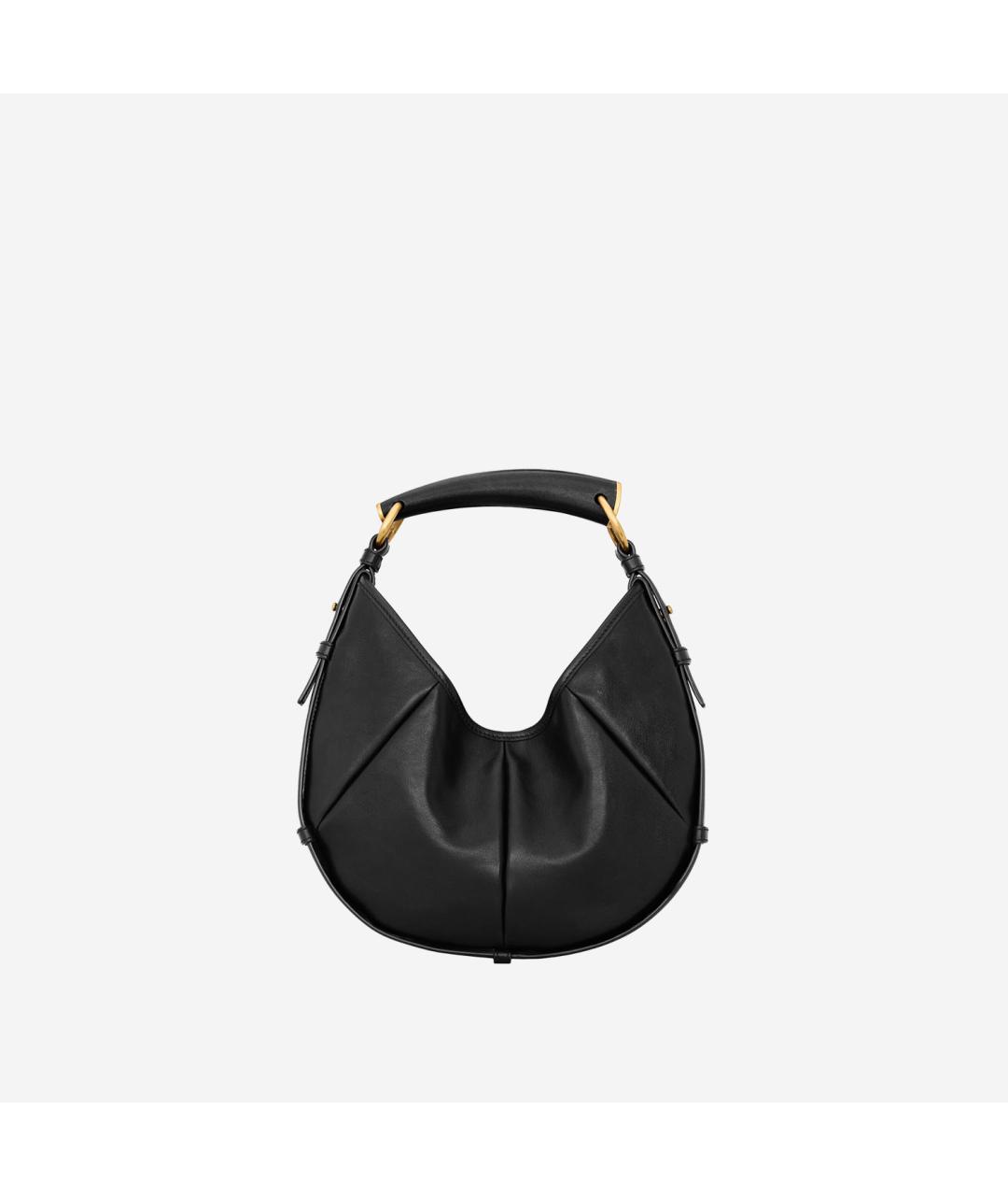 SAINT LAURENT Черная кожаная сумка с короткими ручками, фото 3