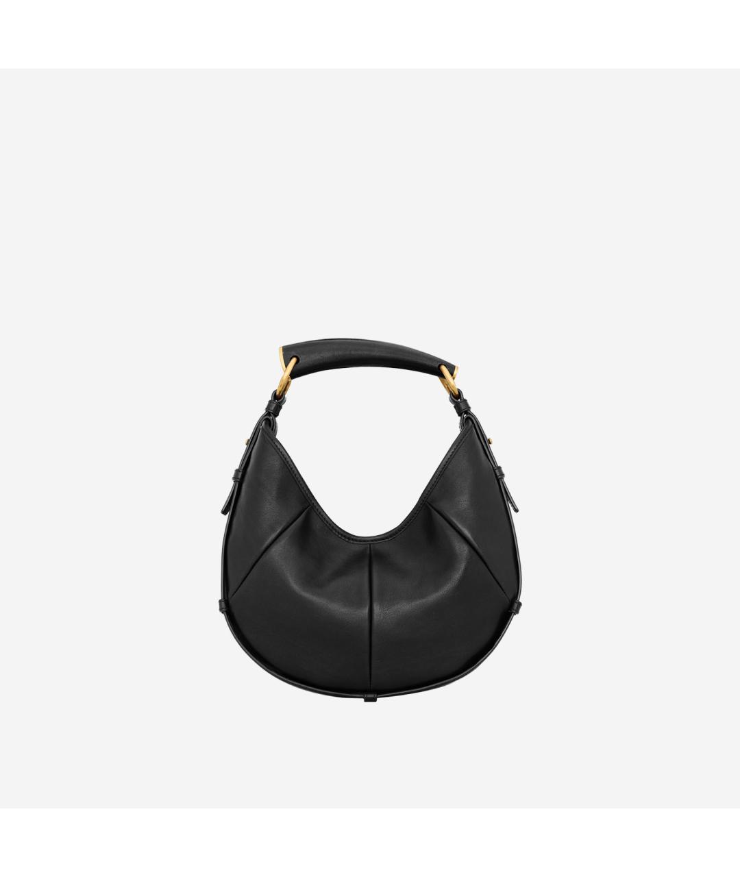 SAINT LAURENT Черная кожаная сумка с короткими ручками, фото 5