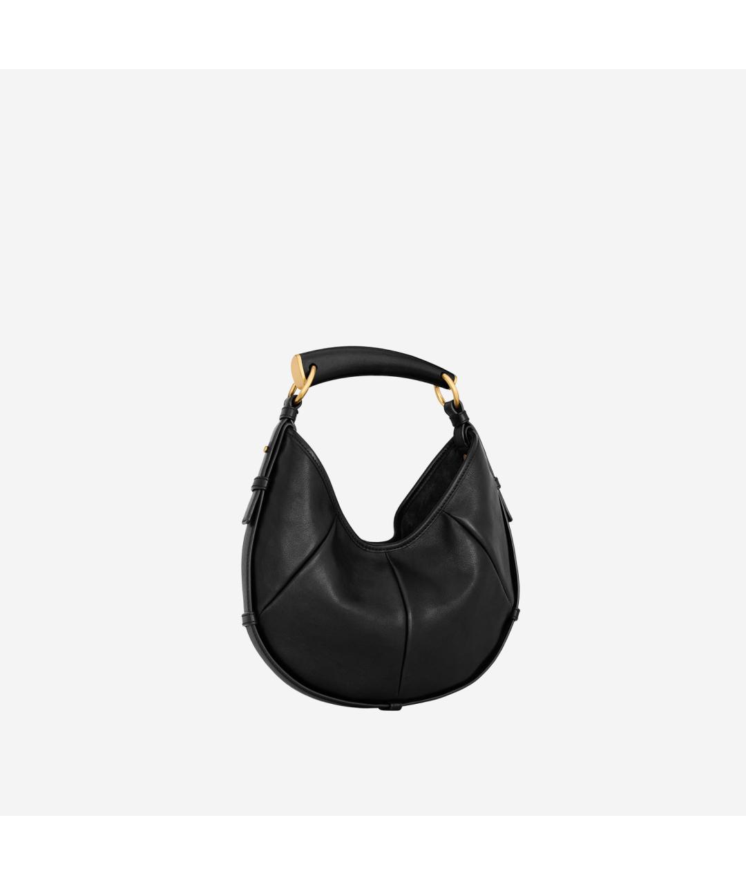 SAINT LAURENT Черная кожаная сумка с короткими ручками, фото 2