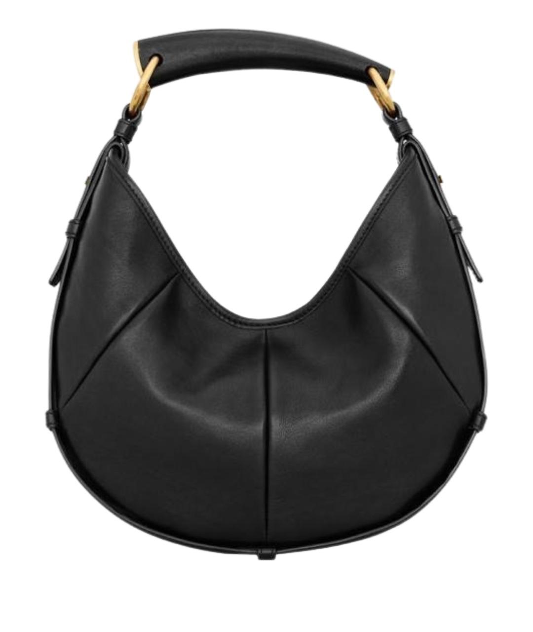 SAINT LAURENT Черная кожаная сумка с короткими ручками, фото 1