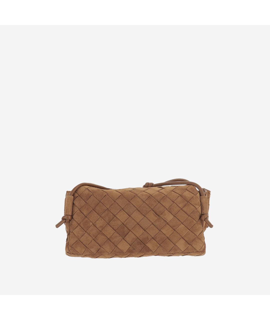 BOTTEGA VENETA Коричневая замшевая сумка через плечо, фото 3