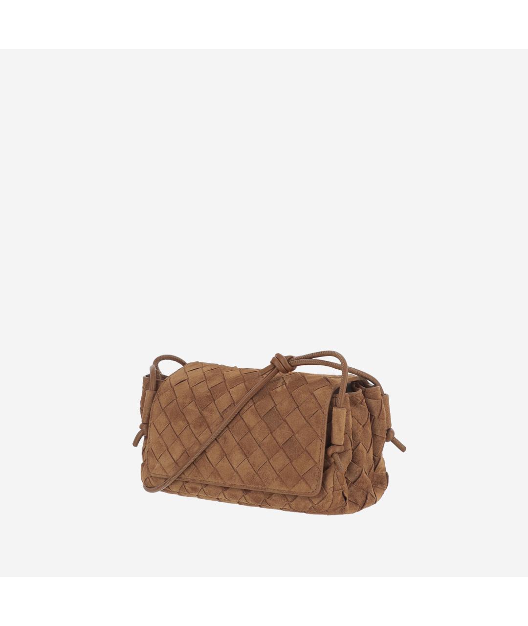 BOTTEGA VENETA Коричневая замшевая сумка через плечо, фото 2