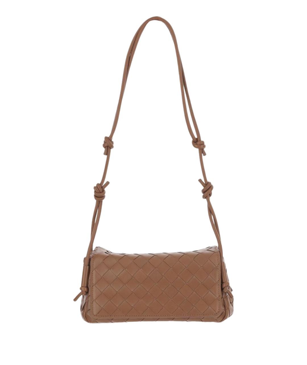 BOTTEGA VENETA Коричневая кожаная сумка через плечо, фото 1