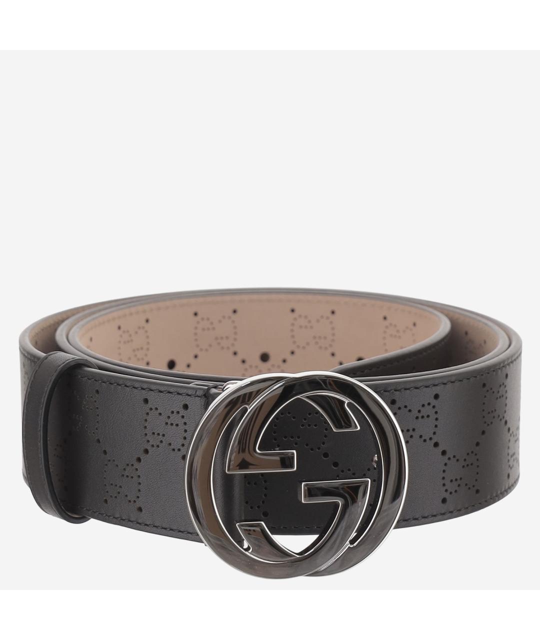 GUCCI Черный кожаный ремень, фото 4