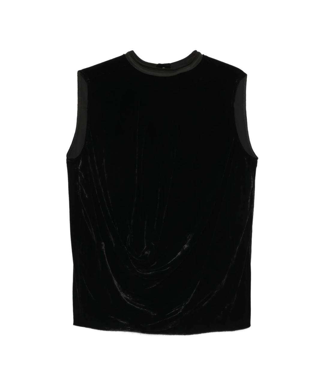 RICK OWENS Черная вискозная майка, фото 1