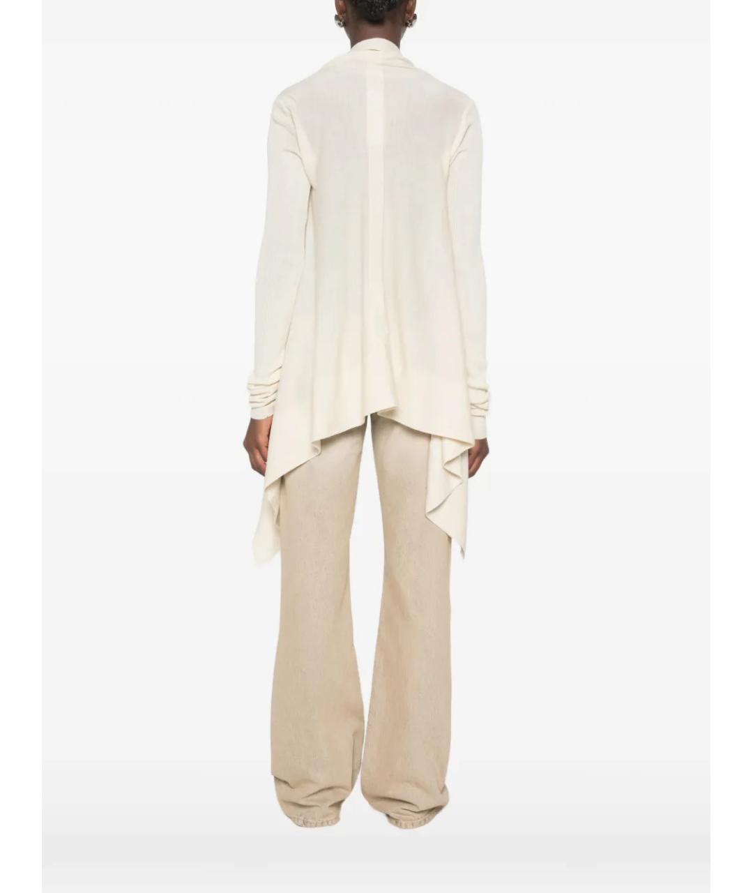 RICK OWENS Белый шерстяной кардиган, фото 4