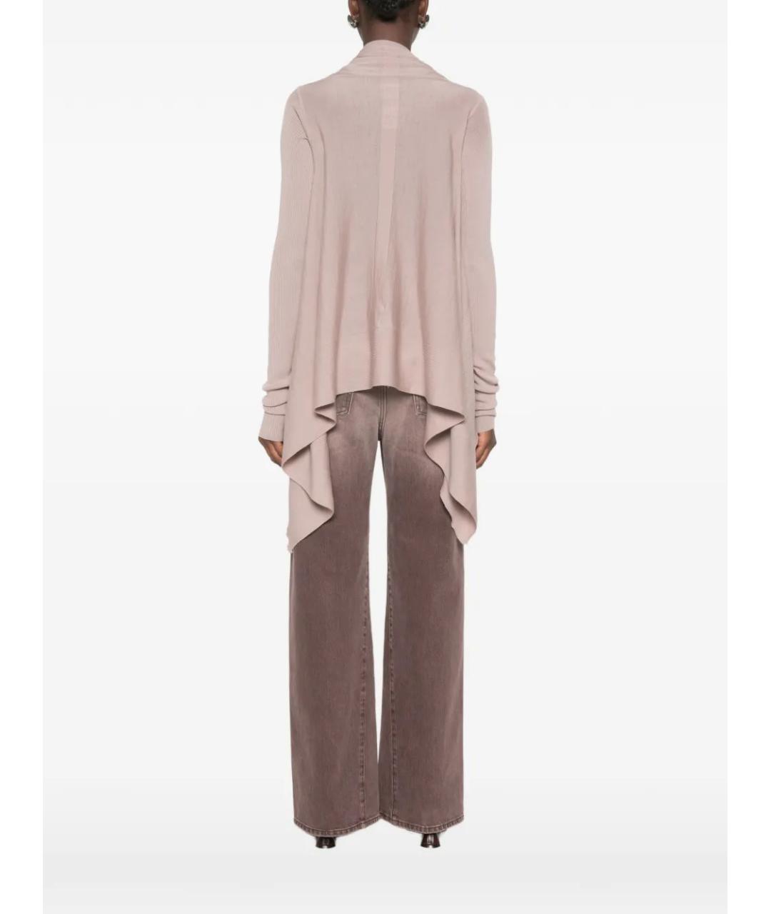 RICK OWENS Розовый шерстяной кардиган, фото 4