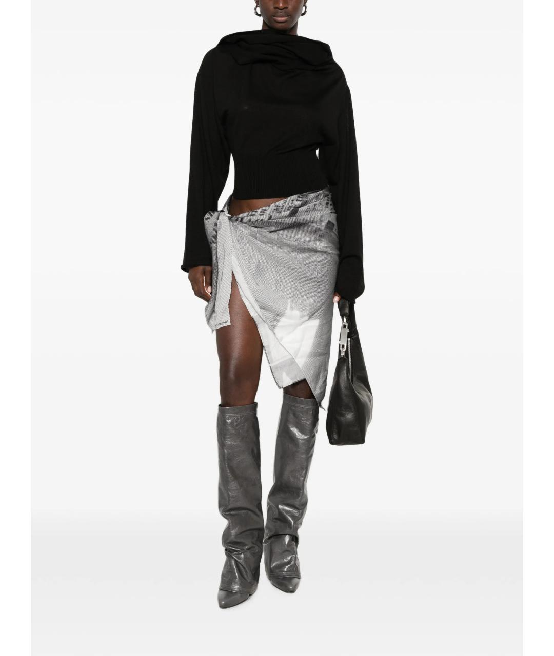 RICK OWENS Черная шерстяная рубашка, фото 2