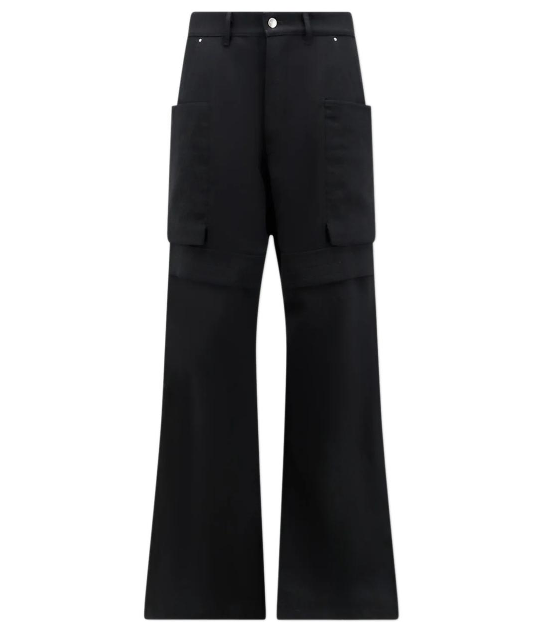 RICK OWENS Черные шерстяные повседневные брюки, фото 1