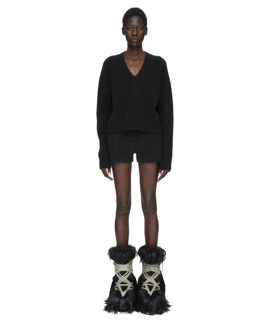 RICK OWENS Черный шерстяной джемпер / свитер, фото 2
